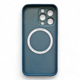 Husa din sticla Premium AG Glass  MagSafe - Navy Blue